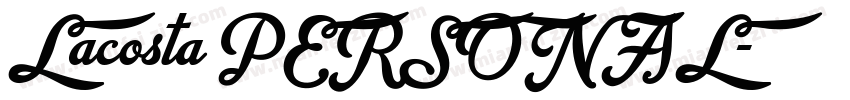 Lacosta PERSONAL字体转换